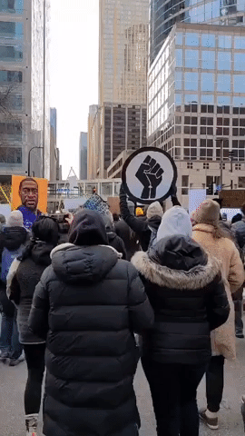 Black Lives Matter Protesters March in Minneapolis as Jury Deliberates Derek Chauvin Trial