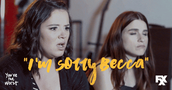 sorry me too GIF by You're The Worst 