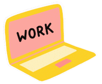 KathyUrsinus work laptop feierabend arbeiten Sticker