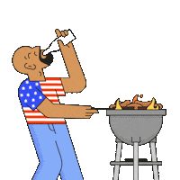 United States Drinking Sticker by Hello All