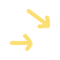 Creatomatic yellow pointing arrows creatomatic Sticker