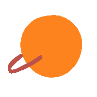 Space Orange Sticker