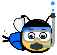 academiabeefit swimming bee abelha abelhinha Sticker