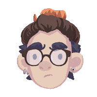 meirha no nope shaking head nay Sticker
