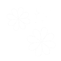 花 White Line Sticker
