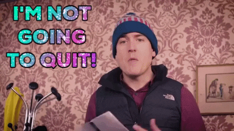 Never Give Up Fah GIF by FoilArmsandHog