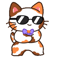 Showing Off Calico Cat Sticker by shichisōru