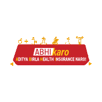 adityabirlahealth fitness health yoga insurance Sticker