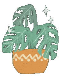 Yayilustra nature house decor monstera Sticker