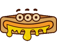 lovehandleburgers vegan 70s groovy burgers Sticker