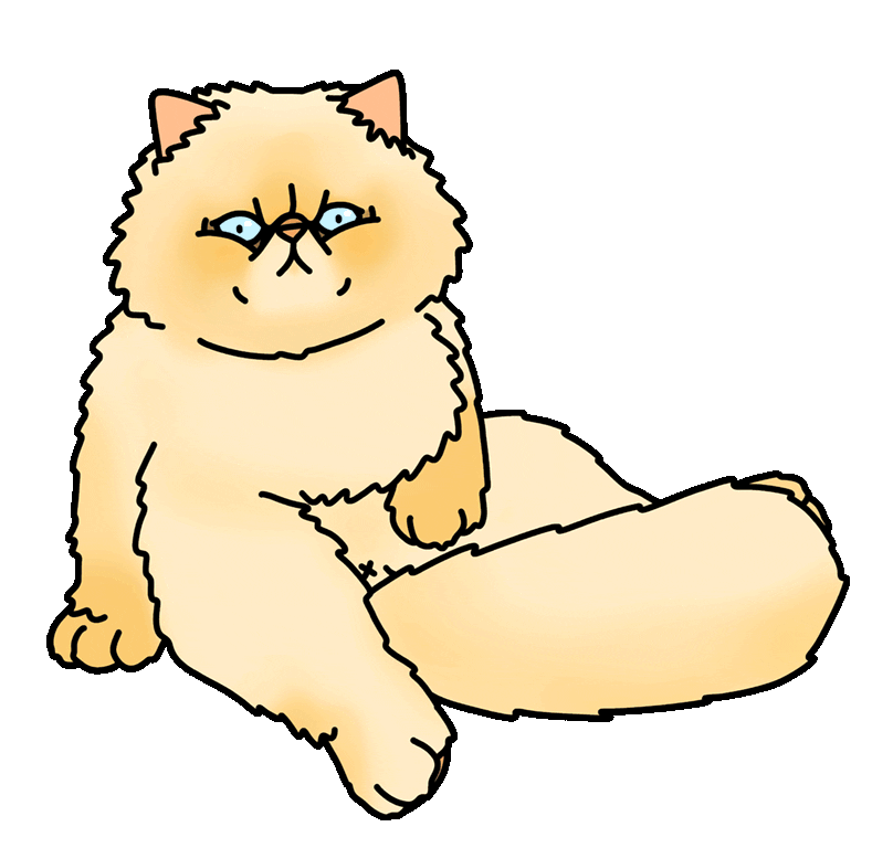 Cats Orange Sticker by sillynub