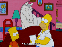 looking down homer simpson GIF