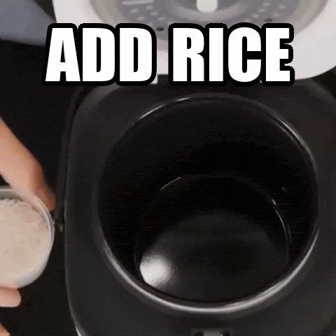 Step 1, add rice | Rice Robot