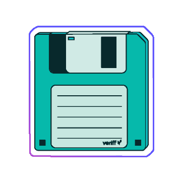 insideveriff giphygifmaker memory floppy disc Sticker