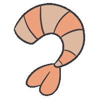 Illustration Shrimp Sticker by Winnie Gu 顾韵昀