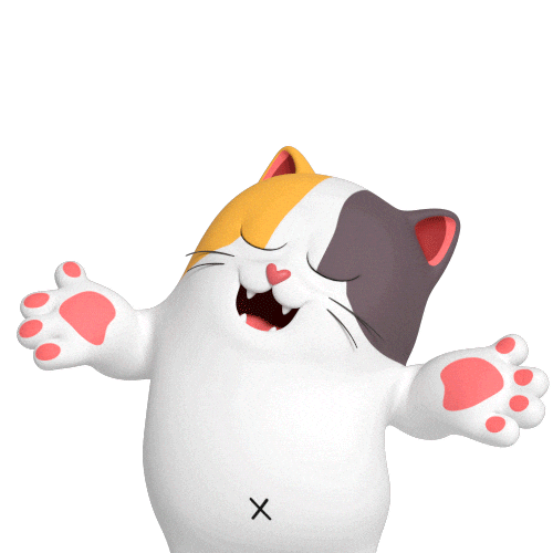 Cat Shrug Sticker by Liberty Cats Emojis