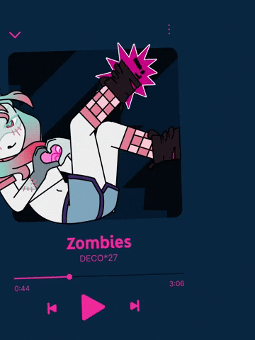 M0NS_Draw giphyupload animation zombies miku GIF