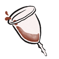 couchaffairs cup period menstruation hygiene Sticker