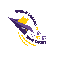Paper Airplane Gumby Sticker by California Lutheran University