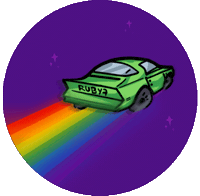 Rainbow Car Sticker by ianmissible