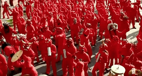 endlesspoetry giphyupload red marching band alejandro jodorowsky GIF