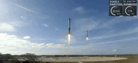 Falcon Heavy Rocket Landing GIF by BuzzFeed