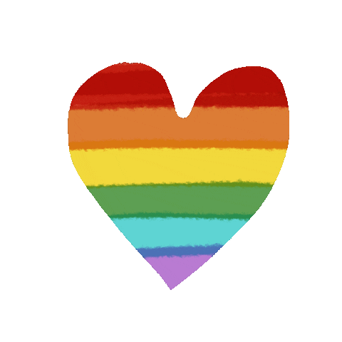 suttonkate love heart rainbow pride Sticker
