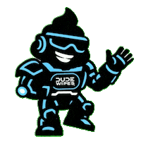 Robot Poop Sticker by DUDE Wipes
