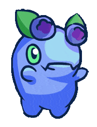 Monoverse waving dino blueberry frutti Sticker