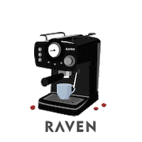 eurocompl coffee latte raven kawa Sticker