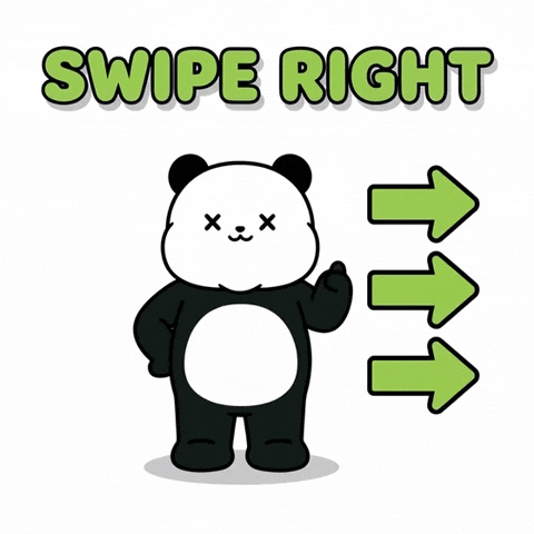 Reaction Image Swiping Right GIF by Kanpai Pandas