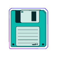 insideveriff memory floppy disc Sticker