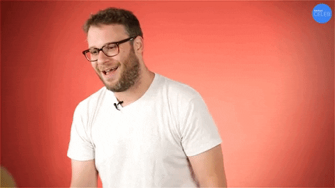 Seth Rogen Laughing GIF by BuzzFeed