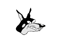lugosis art dog tattoo graffiti Sticker