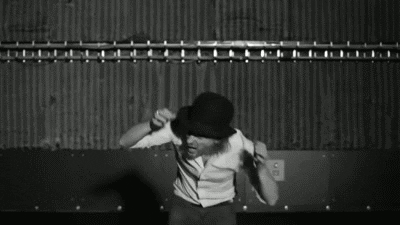 black and white dancing GIF