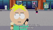 butters stotch speaking on cell phone GIF by South Park 