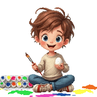 Boys Girls Easter Sticker