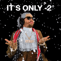 2 Degrees Snowing GIF
