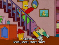 dragging bart simpson GIF