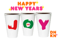 new years cheers Sticker by Dunkin’