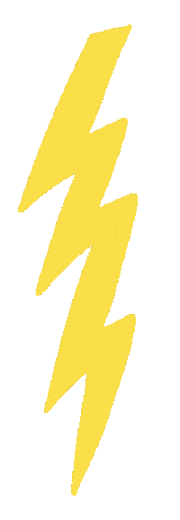 Lightning Bolt Design Sticker by Kirsten Hurley
