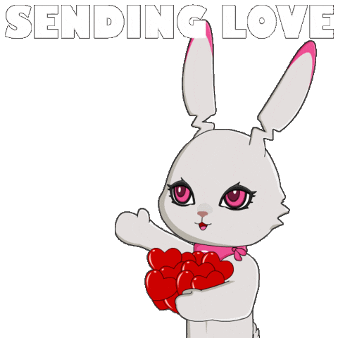 Love You Hearts Sticker by Fluffey