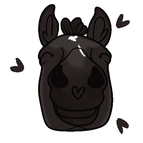 Black Horse Love Sticker