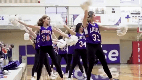 linfielduniv giphygifmaker cheer cheerleading linfield college GIF
