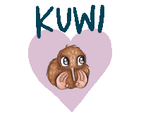 Heart Kiwi Sticker