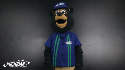 MISpeedway giphygifmaker pointing nascar brooks GIF