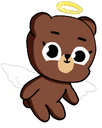 Bear Angel Sticker