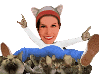 Happy Cat Sticker by HUMORTVDIAMONDTEEN