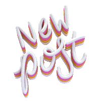 3D New Post Sticker by Mora Vieytes
