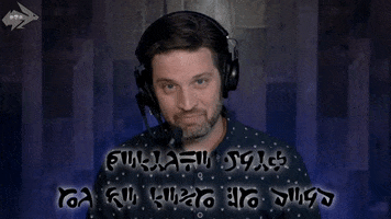 Video gif. Joe Starr introduces the Call of Cthulhu Miniseries on HyperRPG, saying, "Welcome Back to He Left it Dead."